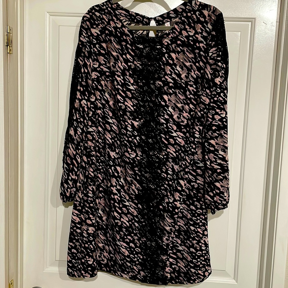 Unique Pattern Long Sleeve Dress